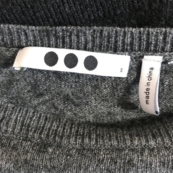 Three Dots Cashmere/Cotton/Wool Lace Trim Sweater - Picture 4 of 5